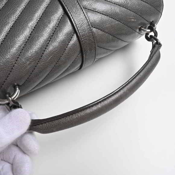 Saint Laurent Leather College 2way Chain Shoulder Bag Gray - Picture 4 of 9